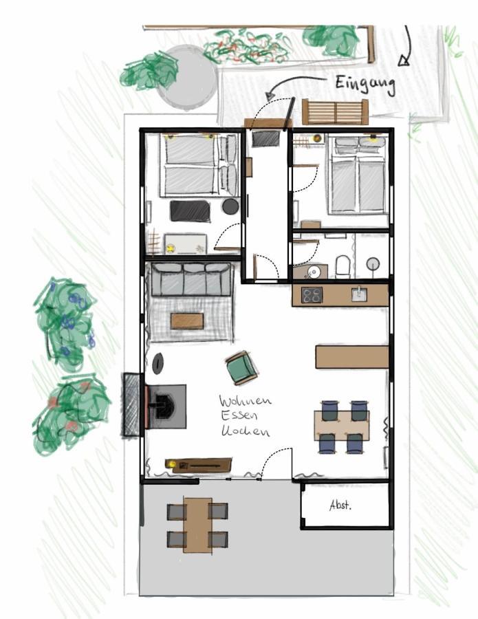 Ferienhaus Kleine Auszeit In Der Natur Mit Kamin, Yogamatten, Schoene Kueche Extertal Exterior foto